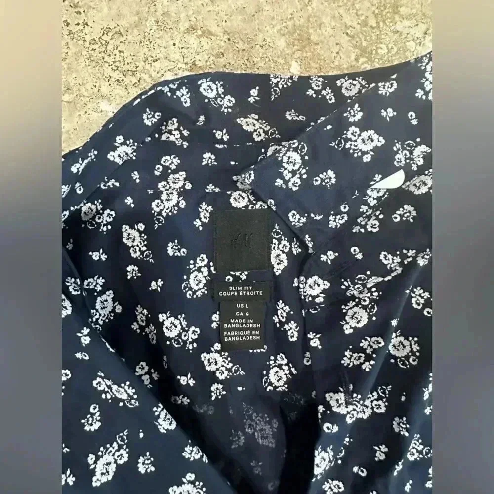NWOT men’s H&M button up large / A9 - Picture 2 of 3